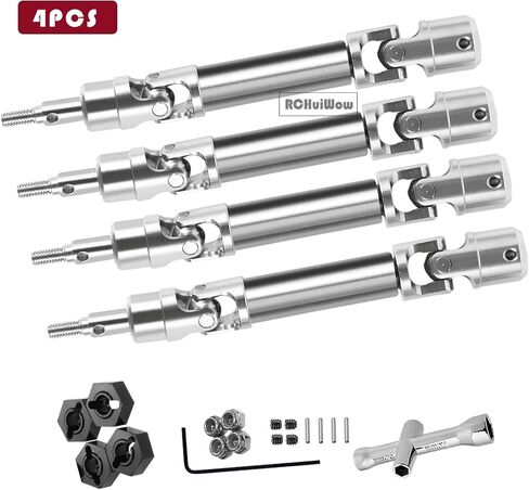 RCHuiWow RC Driveshaft Axle Upgrades Part for 1/10 Arrma Granite/Senton 4x4 3S Blx (Mega 550)/Vorteks 3s blx,Harden Steel Drive Shafts CVD w/Hex,4PCS,Black in Kuwait