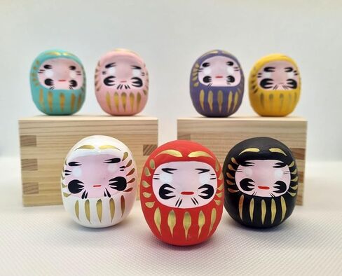 EDOYA Daruma Dolls (Set of 7) Japanese Good Luck Charms Gift Set in Saudi Arabia