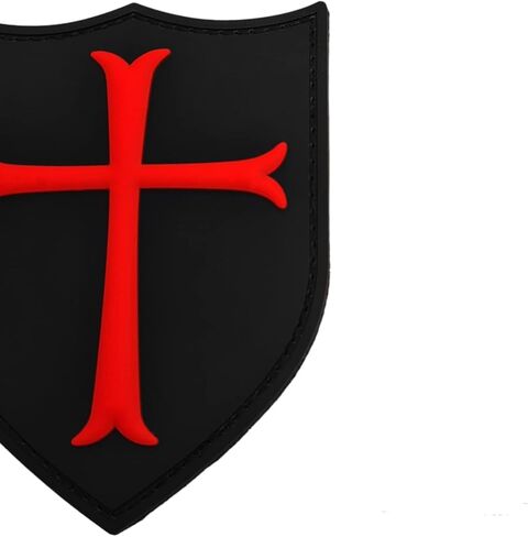 رقعة قفل لمسية مطاطية ثلاثية الأبعاد من LEGEEON Templar Crusader's Cross US Navy Seals Morale in Kuwait