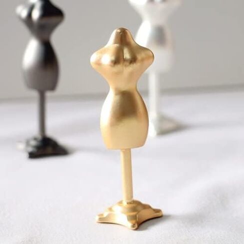 Dollhouse Clothes Mannequin Display Dress Form Gown Model Stand Support Miniature Cloth Gown Accessories Form Model Stand for Dollhouse Decoration Home Decor DIY Hobby Crafts (Silver) in Saudi Arabia