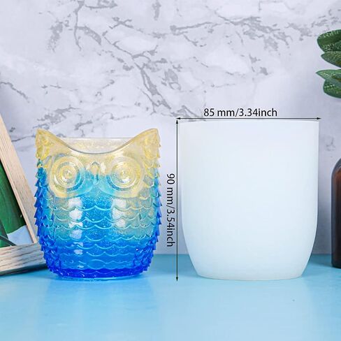 FineInno Pen Cup Resin Silicone Mold, Owl Candle Holder Mold, Epoxy Casting Mold Planter, Storage Jar Mold for Jewelry Trinkets Beads Candy Container, Home Decor in Saudi Arabia