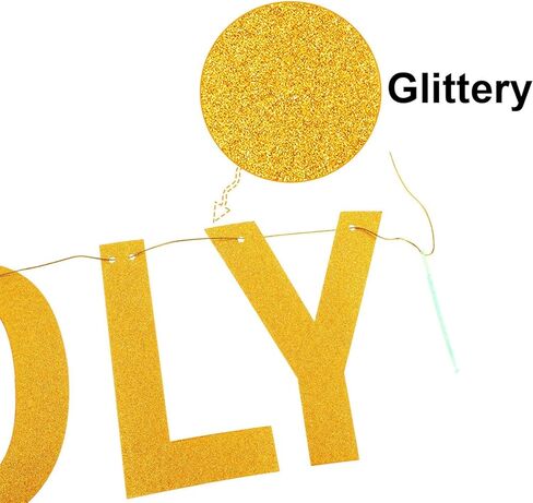 لافتة مكتوب عليها Holy Sht You're Old Banner ذهبية لعيد الميلاد ووشاح أبيض مكتوب عليه Old As Sht للاحتفال بعيد الميلاد وحفلات التقاعد in Kuwait