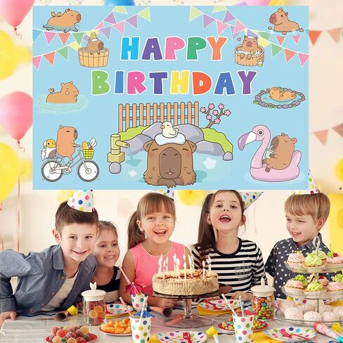 كابيبارا خلفية الطرف عيد ميلاد سعيد خلفية الكرتون كابيبارا لوازم حفلة عيد ميلاد، الفينيل خلفية كابيبارا لزينة عيد ميلاد كابيبارا لطيف كابيبارا خلفية الصورة in Kuwait