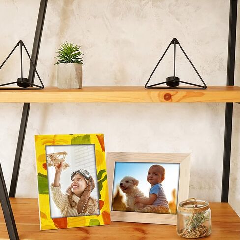 اطارات صور يدوية الصنع من 12 قطعة من الخشب غير المصقول مقاس 5×7، اطارات صور من خشب الصنوبر الصلب للتزيين، لمشاريع الرسم الفنية والحرفية، (مقاس اطار 7×9 يحمل صور 7×5) للبالغين والاطفال in Kuwait