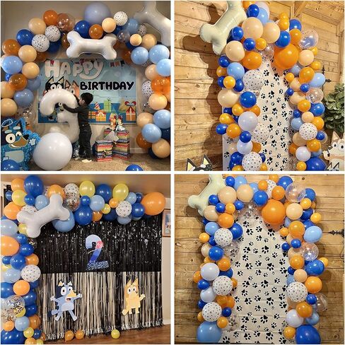 Blue Balloon Arch kit, Blue and White Balloon Garland with 22 Inch Disco Ball Balloons Metallic Silver Star Foil Balloons, Silver Confetti Balloons Metallic Blue Balloon for 80s Disco Party Decoration in Kuwait