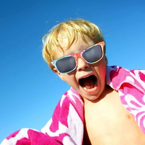 نظارة شمسية للأطفال بإطار بلون تاي داي من آرت كرييتيفيتي للأطفال، مجموعة من قطعتين، هدايا رائعة لحفلات أعياد الميلاد وحمام السباحة للأولاد والبنات، إكسسوارات ممتعة للزي ومواد حشو حقائب جودي in Kuwait