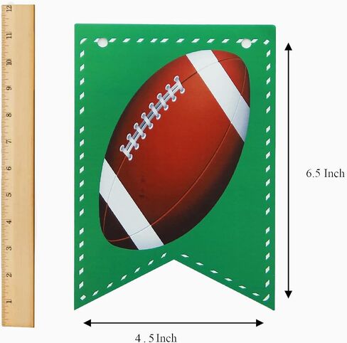 Tiny Miracles Football Themed Concessions Banner Birthday Party Decoration Outdoor Concession Stand Sports Game Day Photo Backdrop or Birthday, Multicolor, 6.5 x 4.5 INCHES Flag in Saudi Arabia