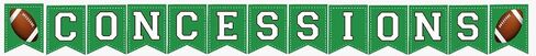 Tiny Miracles Football Themed Concessions Banner Birthday Party Decoration Outdoor Concession Stand Sports Game Day Photo Backdrop or Birthday, Multicolor, 6.5 x 4.5 INCHES Flag in Saudi Arabia