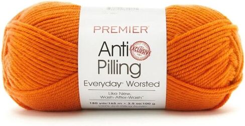 خيوط Premier Yarns Everyday Soft Worsted المضادة للوبر - 3.5 أونصة - #4 متوسطة الوزن - حزمة من 3 قطع مع أقلام تحديد الغرز من Bella's Crafts (الصدأ) in Kuwait