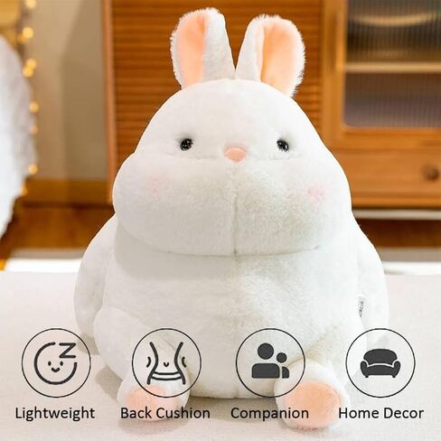 ARELUX لطيف الأرنب أفخم الحيوانات المحشوة وسادة: لينة الأرنب Plushie اللعب الدهون المعانقة أفخم الدمى وقت النوم Kawaii النوم Plushie ديكور المنزل الهدايا للفتيات الفتيان الاطفال صديق عيد ميلاد عيد الميلاد 13.7in in Kuwait
