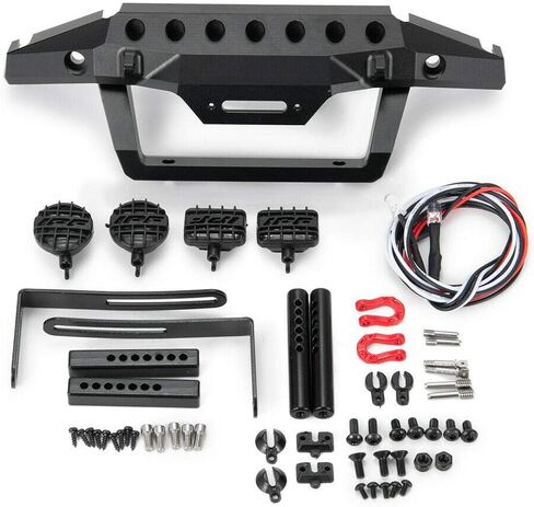 مصد أمامي معدني مع 2 مصباح ليد لشاحنة 1/10 RC الزاحف TRX-4 Sport TF2 in Kuwait