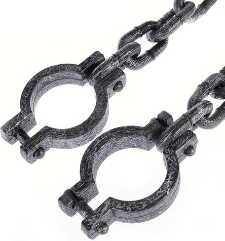 سلاسل Weile للهالوين، أصفاد معصم بلاستيكية، وصلات سلسلة للسجن، لدعائم خدعة حفلات الهالوين in Kuwait
