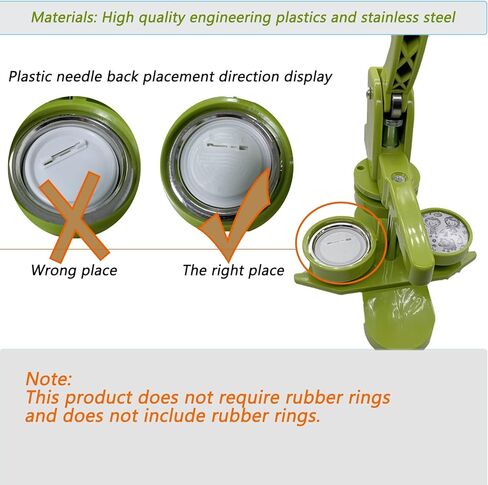 LazyWomen زر صنع الآلة بدون تركيب، مجموعة ماكينة صنع الشارة الدبوسية، 1 بوصة (25 مم) آلة ضغط الشارة مجانًا 100 قطعة من لوازم أجزاء الشارة وقطاعة دائرية، هدايا للأطفال in Kuwait