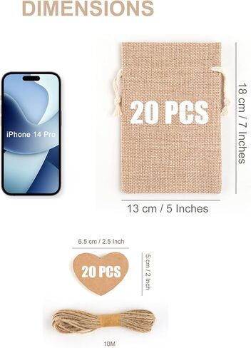 25pcs Burlap Gift Bags. Small Drawstring Gift Bags Jewelry Bags. Reusable Burlap Bags for Birthday, Party, Wedding Favors, Christmas, Art and DIY Craft. (4x6) in Kuwait