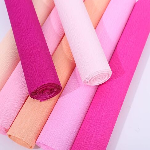 Whaline 8 لفات من ورق الكريب ورق الكريب الأخضر المريمية لفات ورق الزهور DIY مجموعات لحفلات الزفاف وأعياد الميلاد وعيد الحب وديكور حفلات الزفاف وحفلات استقبال المولود الجديد، 4 ألوان in Saudi Arabia
