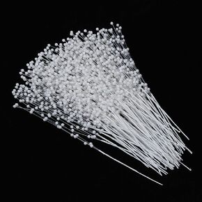 دازايج 50 قطعة من خرز اللؤلؤ الصناعي الصغير 4 ملم، خيط خرز ابيض ابداعي لجذع زهرة اللؤلؤ لتصنعها بنفسك، باقة زهور الزفاف، اكليل الشعر، حلي المنزل، حفلات الزفاف، ترتيب الزهور، 50 قطعة in Kuwait