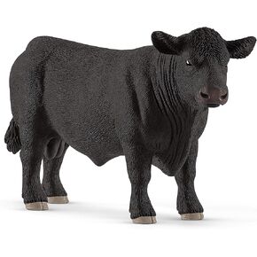 Schleich Farm World, Realistic Animal Toys for Kids Ages 3 and Above, Black Angus Bull Cow Toy Figure