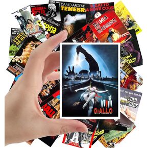 Large Stickers (24 pcs 2.5"x3.5") Film Noir Vintage Movie Poster Hardboiled Detective