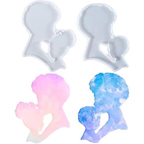 Afro Female Silicone Resin Molds(15x10 Inch), Afro Woman Resin Tray Molds, Afro Lady Girl Silicone Resin Tray Molds, African Molds for Resin Casting DIY Jewelry Holder Home Decoration in Kuwait