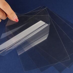 Heat Resistant Clear Acetate Sheets for Making Shaker Windows 50PCS/Set Transparent Plastic Sheets for DIY Scrapbooking Handmade Shaker Cards Album Photo Frame Accessories 4.3x6.3inch 0.005" Thickness