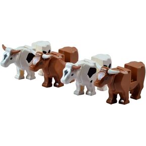 BAENRCY 8pcs Pig Animal Building Blocks Animal Building Bricks Kit DIY Building Set Compatible All Major Brands (Pig)