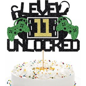 Qerleny Level 11 Unlock Cake Toppers Video Game Cake Toppers children's video game birthday decoration supplies Y in Kuwait