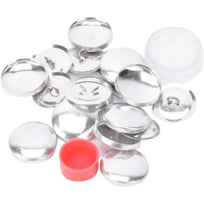 Zerodis Cover Buttons Kit, Cloth Bag Cover DIY Buttons Kit Round Button Base DIY Handmade Crafts Buckle Making Tools for DIY Sewing Design Yourself(20MM)