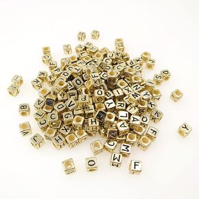 200 Pieces 6x6mm White Cube Acrylic Number Beads 0-9 Mixed Plastic Shape Loose DIY Beads for Jewelry Making Bracelets Necklaces Key Chains (Black on White)