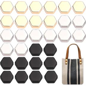 30 قطعة من مسامير جلدية مسامير معدنية الأزرار السداسية مع براغي لحقيبة الظهر الجلدية اكسسوارات الحرف اليدوية in Kuwait