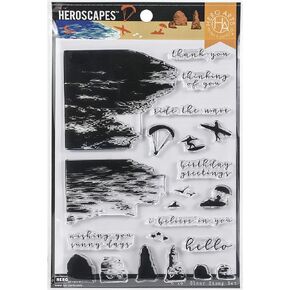 Hero Arts CM411 Clear Stamps, Sunflower Field HeroScape