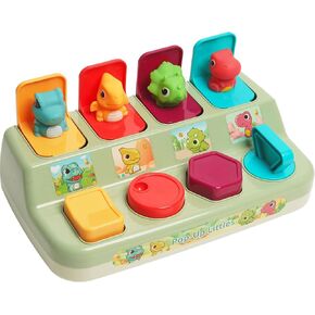 لعبة تفاعلية منبثقة، ألعاب أطفال منبثقة ألعاب تعليمية للأطفال من عمر 12 إلى 18 شهرًا، ألعاب أطفال على شكل ديناصور لعمر عام واحد، لعبة حيوانات منبثقة للسبب والتأثير المبكر للأطفال من سن 12 إلى 24 شهرًا in Kuwait