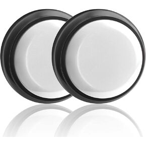 Recordable Button, Sound Button Record Talking Button Answer Buzzers Funny Buttons Record Your Own Words with 30s Voice Recording Time Pack of 2 - White and Black (Battery Included) in Saudi Arabia