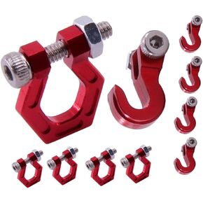 RCATM 8 قطع 1:10 RC Rock Crawler Trailer هوك معدني للجر الأمامي والخلفي قضيب إنقاذ مزلاج ينطبق على محوري scx10 Tiangong cc01 D90 D110 TF2 (أحمر) in Kuwait