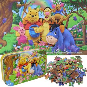 60 Pieces Spiderman Jigsaw Puzzles in a Metal Box for Kids Age for 4-8 Boys Girls Toy Puzzles Children Learning Educational Puzzles Toy(0669) in Saudi Arabia