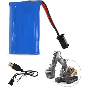 kolegend Remote Control Excavator Accessories 7.2V 400Mah Rechargeable Battery with USB Charger Cable for k103 rc Construction Vehicle in Kuwait