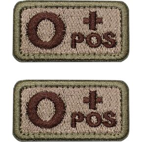 EJG 2pcs Hook and Loop Fastener Patch, Blood Type O+ Tactical Morale Embroidered Patches Badge Cool Punk Rock Music Skull Head for Caps Bags Backpacks Vest Military Uniforms Gears DIY Accessories in Kuwait