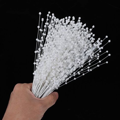 دازايج 50 قطعة من خرز اللؤلؤ الصناعي الصغير 4 ملم، خيط خرز ابيض ابداعي لجذع زهرة اللؤلؤ لتصنعها بنفسك، باقة زهور الزفاف، اكليل الشعر، حلي المنزل، حفلات الزفاف، ترتيب الزهور، 50 قطعة in Kuwait