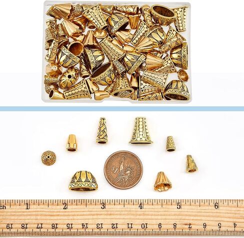 NBEADS 4 Colors 80 Pcs Flower Beads Cap, Tibetan Style Alloy Jewelry Beads Cap for DIY Earring Bracelet Necklace Making in Saudi Arabia
