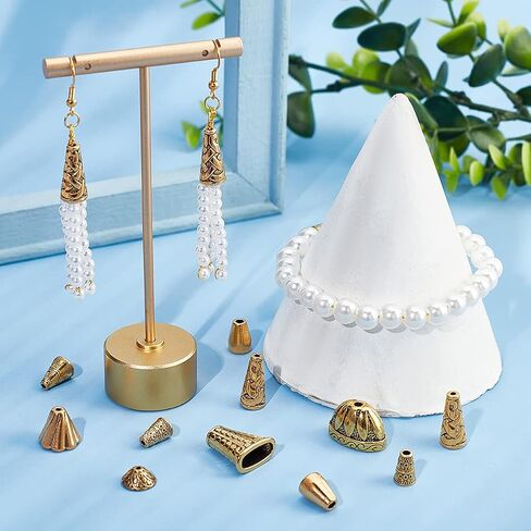 NBEADS 4 Colors 80 Pcs Flower Beads Cap, Tibetan Style Alloy Jewelry Beads Cap for DIY Earring Bracelet Necklace Making in Saudi Arabia