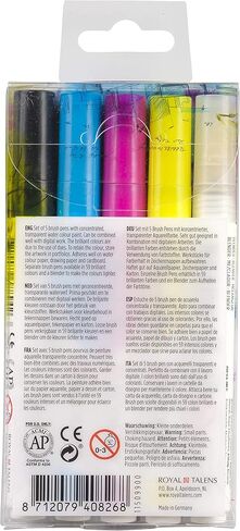 قلم فرشاة إيكو لاين T1150-9900 من تارنس (تالينز اليابان) مجموعة أساسية مكونة من 5 ألوان in Kuwait