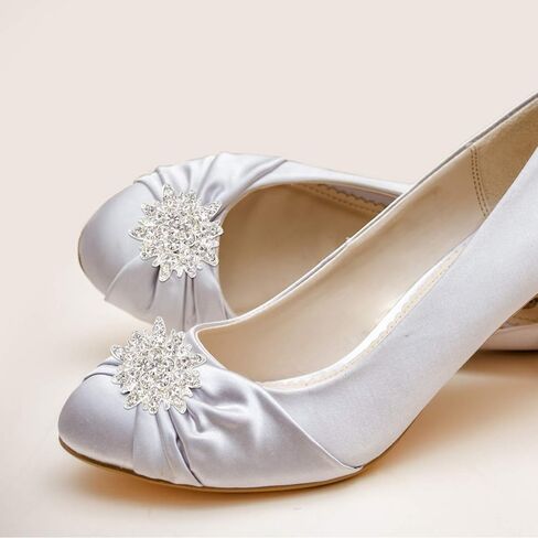 EXCEART Silver Crystal Snowflake Applique Embellishments Rhinestone Flat Back for Bag Shoe Buttons Brooches Jewelry Crafts Flower Hair Accessories 20pcs in Saudi Arabia