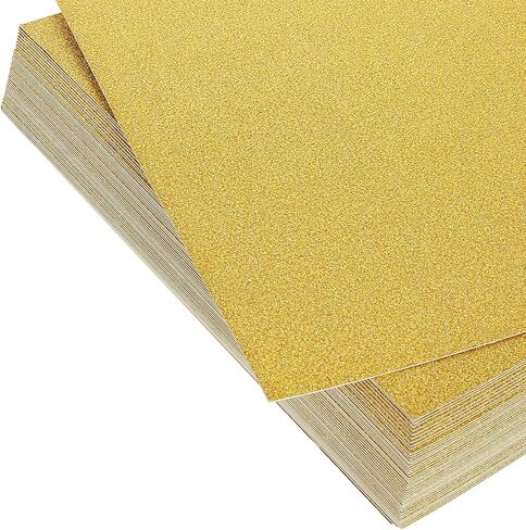 100 عبوة من بطاقات ورقية ذهبية لامعة، 20.8 × 29.7 سم ورق ذهبي لامع A4 لمشاريع اصنعها بنفسك، سجل القصاصاصات، الفنون والحرفية، ديكورات أعياد الميلاد وحفلات الزفاف، 210 جم لكل متر مربع in Kuwait