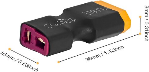 WOAEIUOS T المقابس إلى XT60 محول موصل ذكر أنثى لشاحن بطارية ليبو RC (6 قطعة T التوصيل ذكر إلى XT60 أنثى) in Kuwait