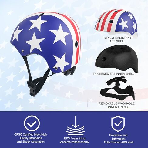 SZHZS Kids Boys Girls Toddler Bike Helmet, Adjustable Skateboard Helmet CPSC Certified for Little Kids Youth, Protective Helmets for Bicycle Scooter Inline Roller Skating Rollerblading Cycling in Kuwait