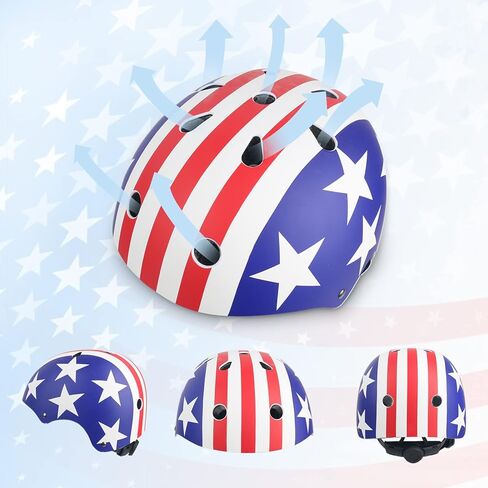 SZHZS Kids Boys Girls Toddler Bike Helmet, Adjustable Skateboard Helmet CPSC Certified for Little Kids Youth, Protective Helmets for Bicycle Scooter Inline Roller Skating Rollerblading Cycling in Kuwait