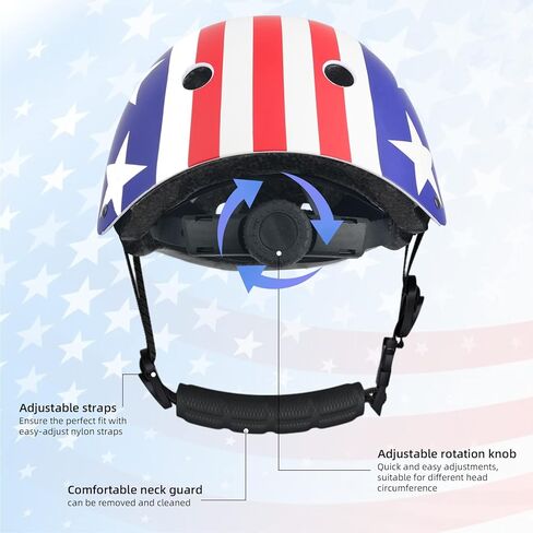 SZHZS Kids Boys Girls Toddler Bike Helmet, Adjustable Skateboard Helmet CPSC Certified for Little Kids Youth, Protective Helmets for Bicycle Scooter Inline Roller Skating Rollerblading Cycling in Kuwait