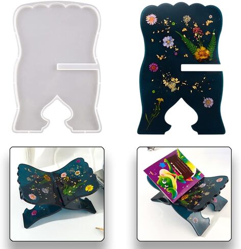 Playing Mold Book Holder Resin Molds, Music Stand Silicone Mould, Book Reading Stand Epoxy Molds for DIY Reading Bookshelf Home Office Decoration Religious Supplies(11.81 X 7.87 Inch) in Kuwait