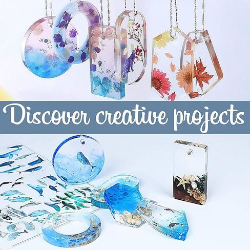 Large Cabochon Gemstone Resin Casting Silicone Mold with Hole 6-Cavity with Jewelry Making Supplies Set for Polymer Clay Crafting, Epoxy, Necklace Pendant Earrings Keychain Craft in Saudi Arabia