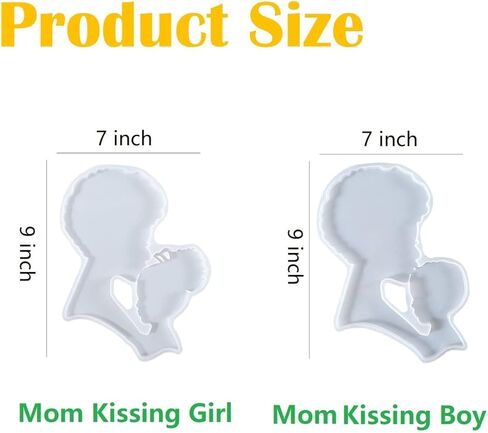 Afro Female Silicone Resin Molds(15x10 Inch), Afro Woman Resin Tray Molds, Afro Lady Girl Silicone Resin Tray Molds, African Molds for Resin Casting DIY Jewelry Holder Home Decoration in Kuwait