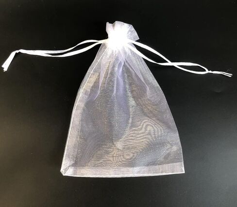 XINSHUNYI 100 pieces of 6x9 Inches white Organza Bags party gift bags drawstring gift bags chocolate mesh Valentine's Day gift bags wedding bags sachets bags (white) in Saudi Arabia
